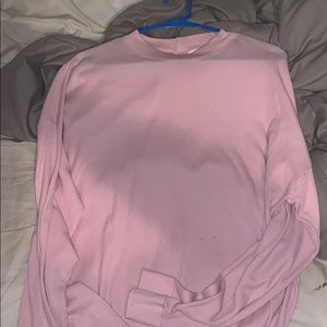 Waffle knit pink shirt